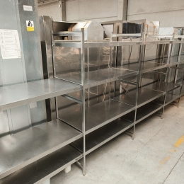 Stainless steel rack - 668x60x182 cm